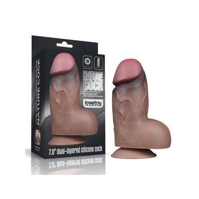 7.0 İnç Dual Layered Platinum Silicone Cock