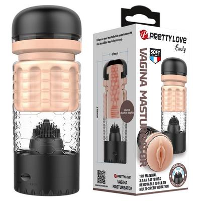 Dil Uyarım Titreşimli Realistik Suni Vajina Erkek Mastürbatör S