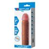 2,5 cm Dolgulu Premium Melez Rengi Silikon Penis Kılıfı - Nile