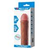 5 cm Dolgulu Premium Melez Rengi Silikon Penis Kılıfı - Chane