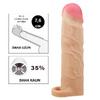 7,6 cm Dolgulu Premium Ten Rengi Silikon Penis Kılıfı - Gerd