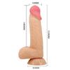 8.1 İnç Kıkırdak Yapılı Gerçek Deri Yapılı Dildo