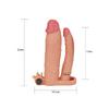 Add 3 İnç Pleasure X Tender Vibrating Double Penis Sleeve Penis Kılıfı