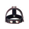 Bondage Fetish T-Style Leather Cockring With Ball Divider