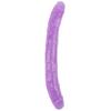 Hi-Rubber Şeffaf Jel Çift Taraflı Dildo - 32.5cm Mor