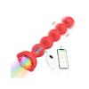 Telefon Kontrollü Haley Rose Pulled Beads Anal Plug Kırmızı